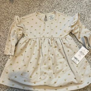 Carter’s baby dress gold hearts